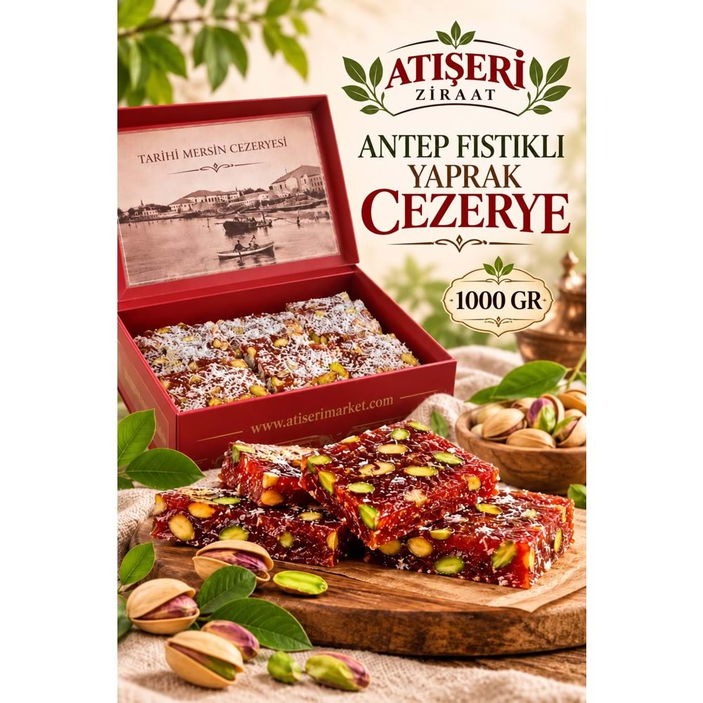 ANTEP FISTIKLI YAPRAK CEZERYE 1000GR