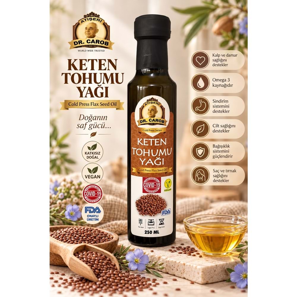 DR.CAROB 250 MLT KETEN TOHUMU YAĞI