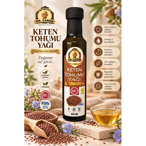 DR.CAROB 250 MLT KETEN TOHUMU YAĞI